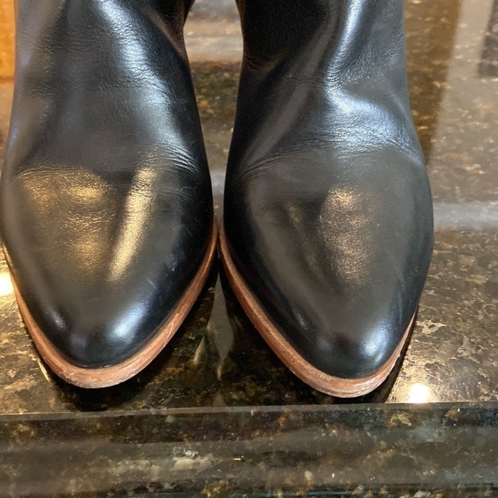 CECELIA black leather and suede size 6 boots - Picture 6 of 7